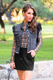 Kate Mesh Top- Nora Plaid