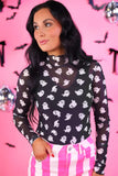 Keigan Mesh Top- Ghost