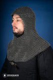 Chainmail Hood Roundring 9mm Steel Oiled
