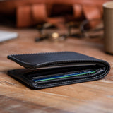 Large Billfold Wallet with RFID protection - Black