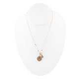 Leo - Zodiac Gray Labradorite Golden Charm Necklace