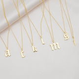 Old English Letter Necklace