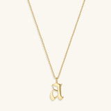 Old English Letter Necklace