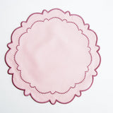 HARMONY LIGHT PINK ROUND FABRIC PLACEMAT