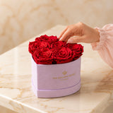 Baby Heart Light Pink Box | Red Roses