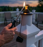 BuzzCaps (2) Two Pack - The Original Mosquito Repellent Outdoor Torch Post Cap