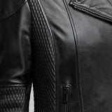 Lindsay Women's Black Lambskin Leather Moto Jacket