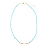 Little Bit Turquoise Golden Bar Necklace