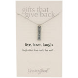 Live Love Laugh Pewter Necklace