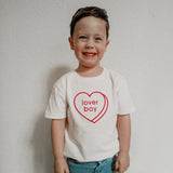 Lover Boy Valentine’s Day Shirt | Baby and Kids Candy Heart Tee