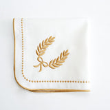 LUNA IVORY GOLD TRIM PLACEMAT & NAPKIN SET