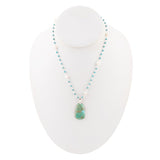Madeleine Blue Turquoise and Sterling Silver Drop Pendant Necklace