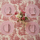 MAGNOLIA PINK GINGHAM WHITE TRIM PLACEMAT & NAPKIN SET