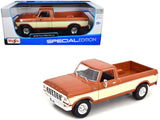 1979 Ford F150 Ranger Pickup Truck Brown Metallic and Cream Special Edition 1/18 Diecast Model Car by Maisto