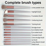 13-Piece: Professional Soft Fluffy Makeup Brush Set with Bag Case