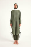 Khaki Modest Full Coverage Swimsuit – Islamic Burkini Set | M2521-1