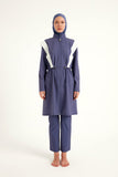 Marina Full Coverage Modest Swimsuit in Indigo - M2526-2