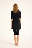 Marina Black Modest Half-Coverage Swimsuit - H2503