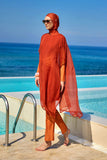 Marina Orange Silky Pareo – P2516-2