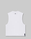 Mid Weight Cropped Sleeveless White
