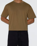 Mid Weight Cropped Boxy T-Shirt Dark Nude