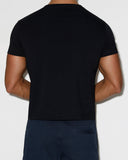 Mid Weight Cropped Fitted T-Shirt Black