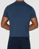 Mid Weight Cropped Fitted T-Shirt Denim Blue