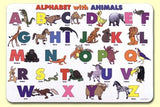 Painless Learning Abc-1 Alphabet With Animals Placemat - Pack Of 4