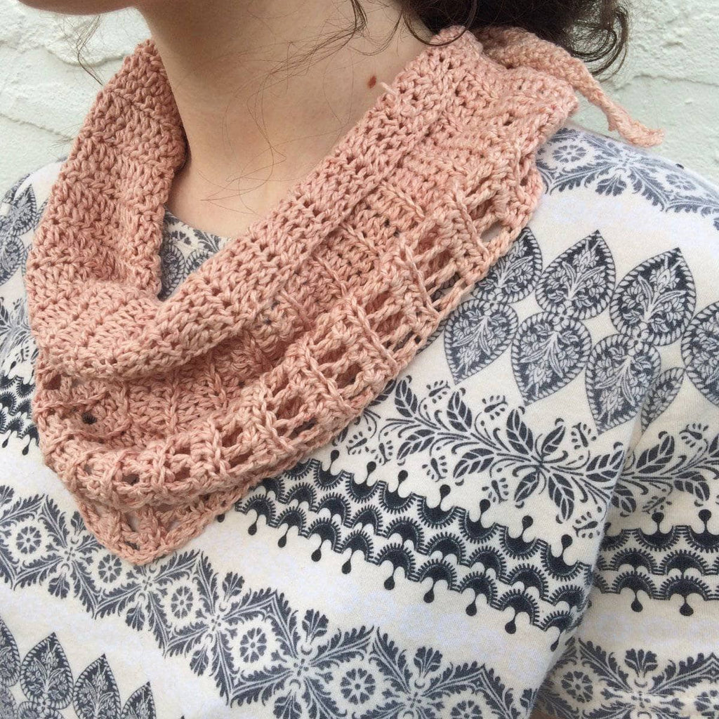 Naturally Dyed Lemongrass Scarf Crochet Kit