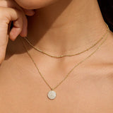 Pave Disc Necklace