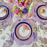 NURTURE PURPLE SCALLOPED FAUX LEATHER PLACEMAT