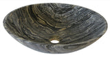 Novatto NOSVLMORB Lunar Marble Vessel Sink & Oil Rubbed Bronze Umbrella Drain