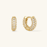 Pave Huggie Hoops