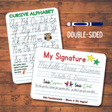 Personalized Cursive Writing Practice Board - Reusable