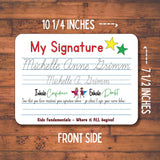 Personalized Cursive Writing Practice Board - Reusable