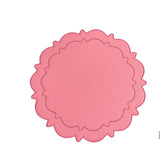 SOLSTICE PINK SCALLOPED FAUX LEATHER PLACEMAT (Set Of 4)