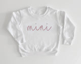 Embroidered Mother Daughter Matching Sweatshirts and Baby Outfits in Light Pink or Blush