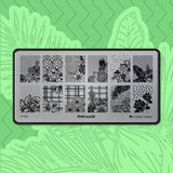 Pink Mask - Stamping Plate Flower Garden #28