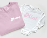 Custom Light Pink and White Mommy and Me Outfits