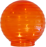 Polymer Products 321652630 Sphere 6 in Etched Orange Acrylic Festival Replacement globe Pack Of 6