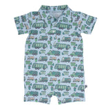 Garbage Trucks Recycle Polo Romper