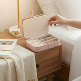 Small Jewelry Organizer Box Travel Case for Rings and Earrings