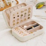Small Jewelry Organizer Box Travel Case for Rings and Earrings