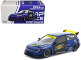 Pandem Civic EG6 RHD (Right Hand Drive) Sunoco Blue Metallic with Yellow Accents 1/64 Diecast Model Car by Pop Race