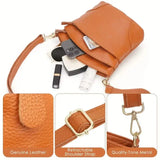 Premium Genuine Cowhide Leather Crossbody Bag