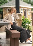 Stella Onyx Black Denim Maxi Skirt