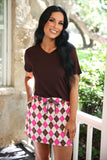 Preppy Argyle Skort