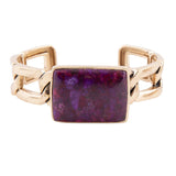 Purple Turquoise Golden Cuff Bracelet