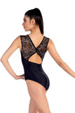 So Danca Adult Cap Sleeve Leotard with Mesh Cutouts