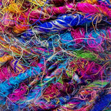 Recycled Silk Yarn Worsted Weight "Wild Peacock"